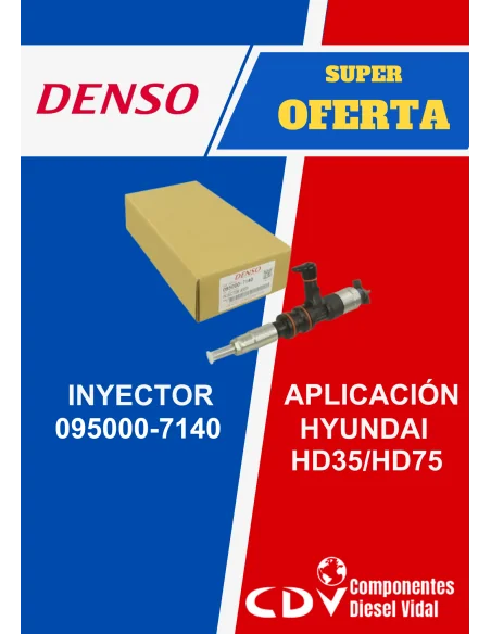 INYECTOR 7140 COMMON RAIL DENSO 9709500-714 / 095000-7140