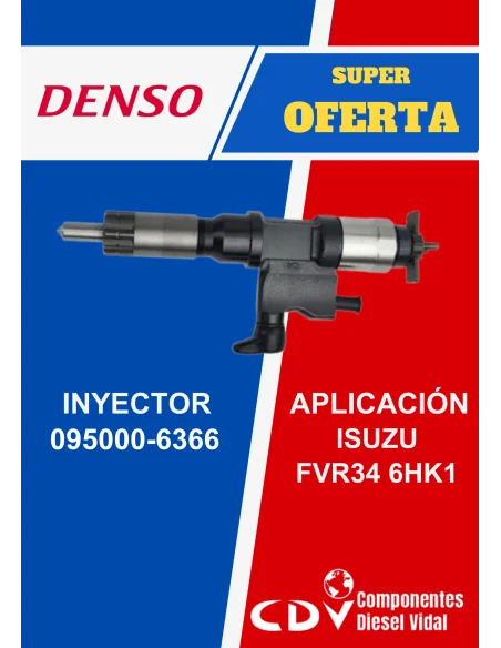 INYECTOR CR DENSO 8-97609788-6 IGUAL 095000-6363 / 095000-6366