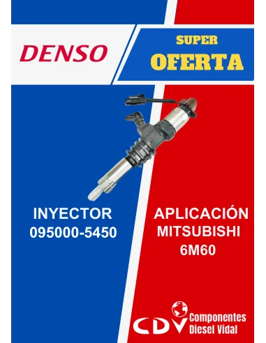 INYECTOR COMMON RAIL 5450 DENSO JAPON / 095000-5450